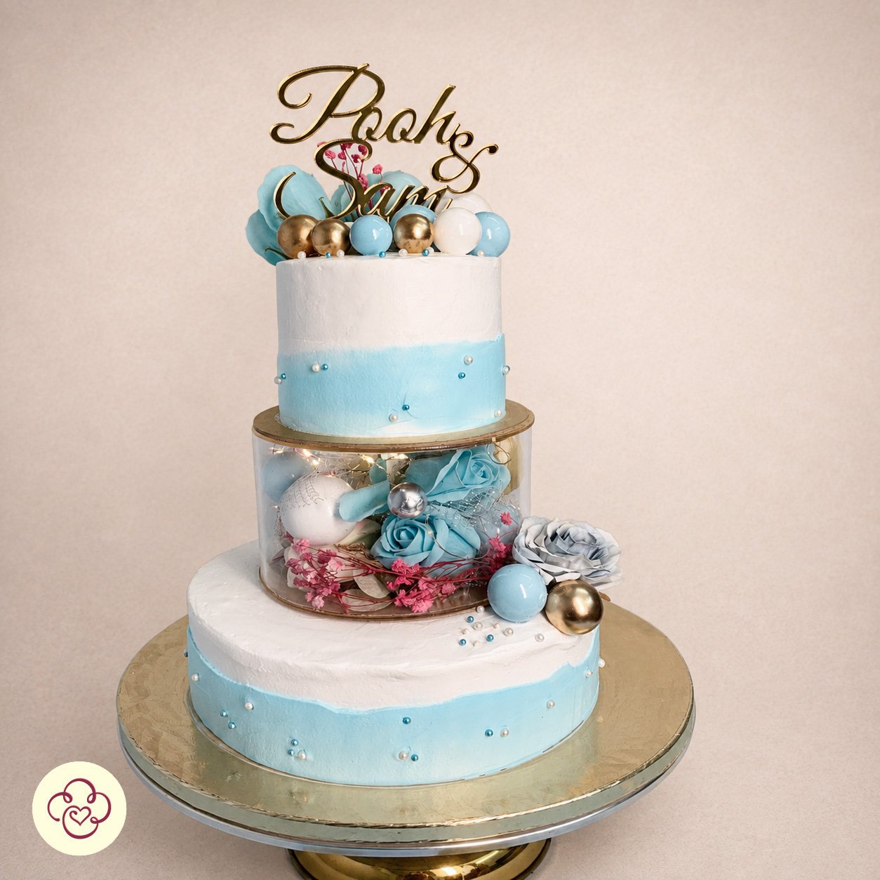 3-Tier Engagement Cake