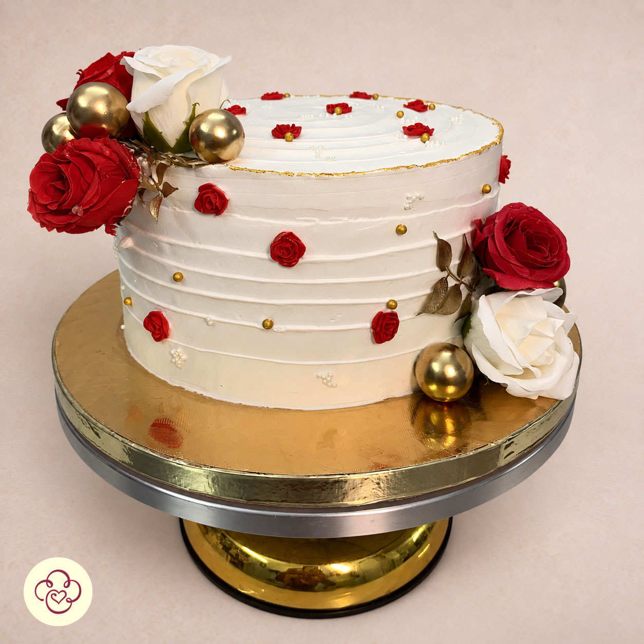 Red Rose Celebration Cake