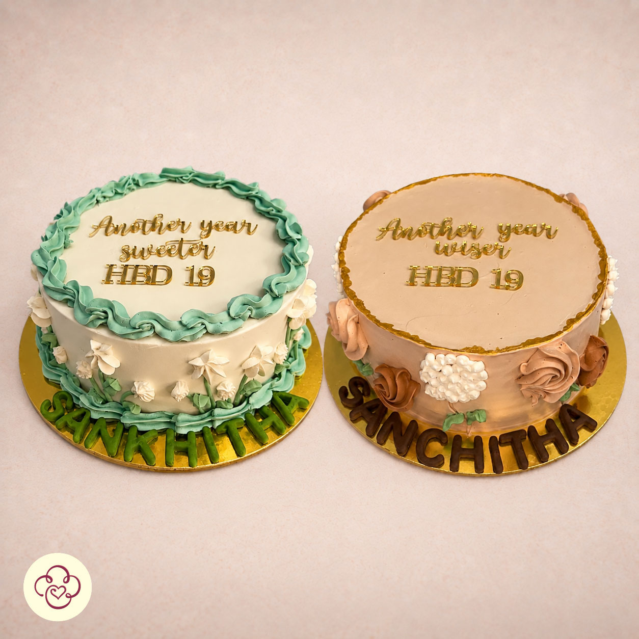 Matching Pair Birthday Cakes