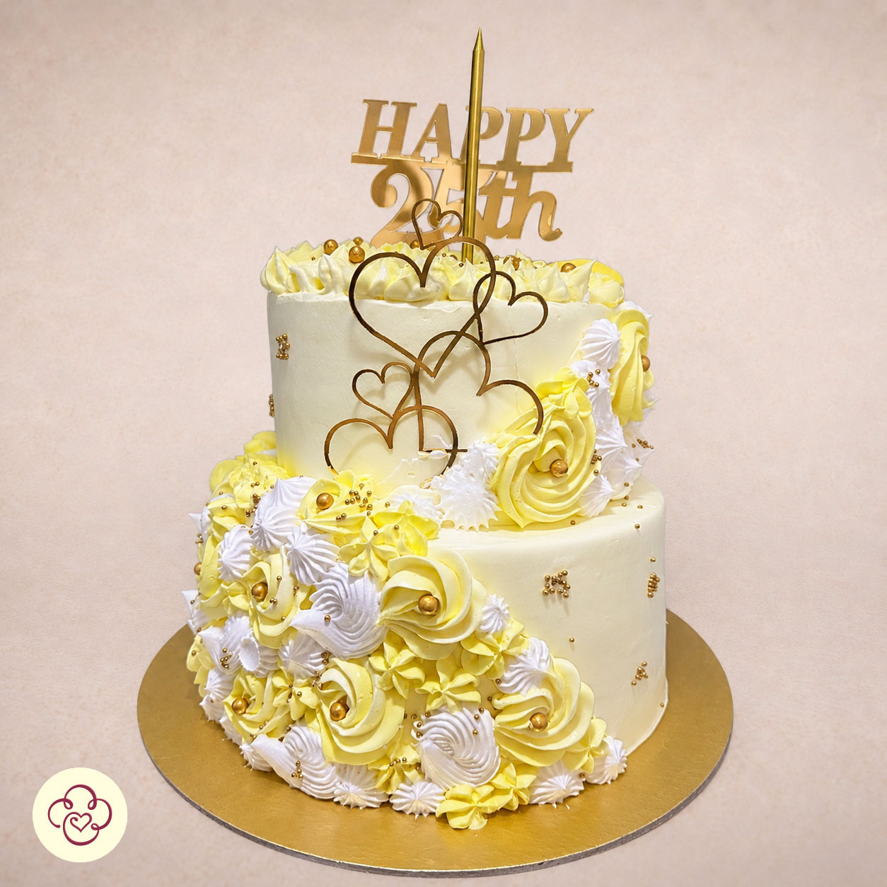 25th Anniversary Rosette Cake