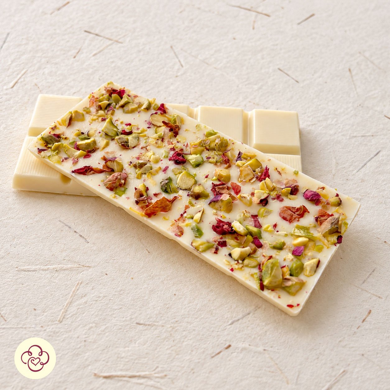 Pistachio Rose White Chocolate Bar